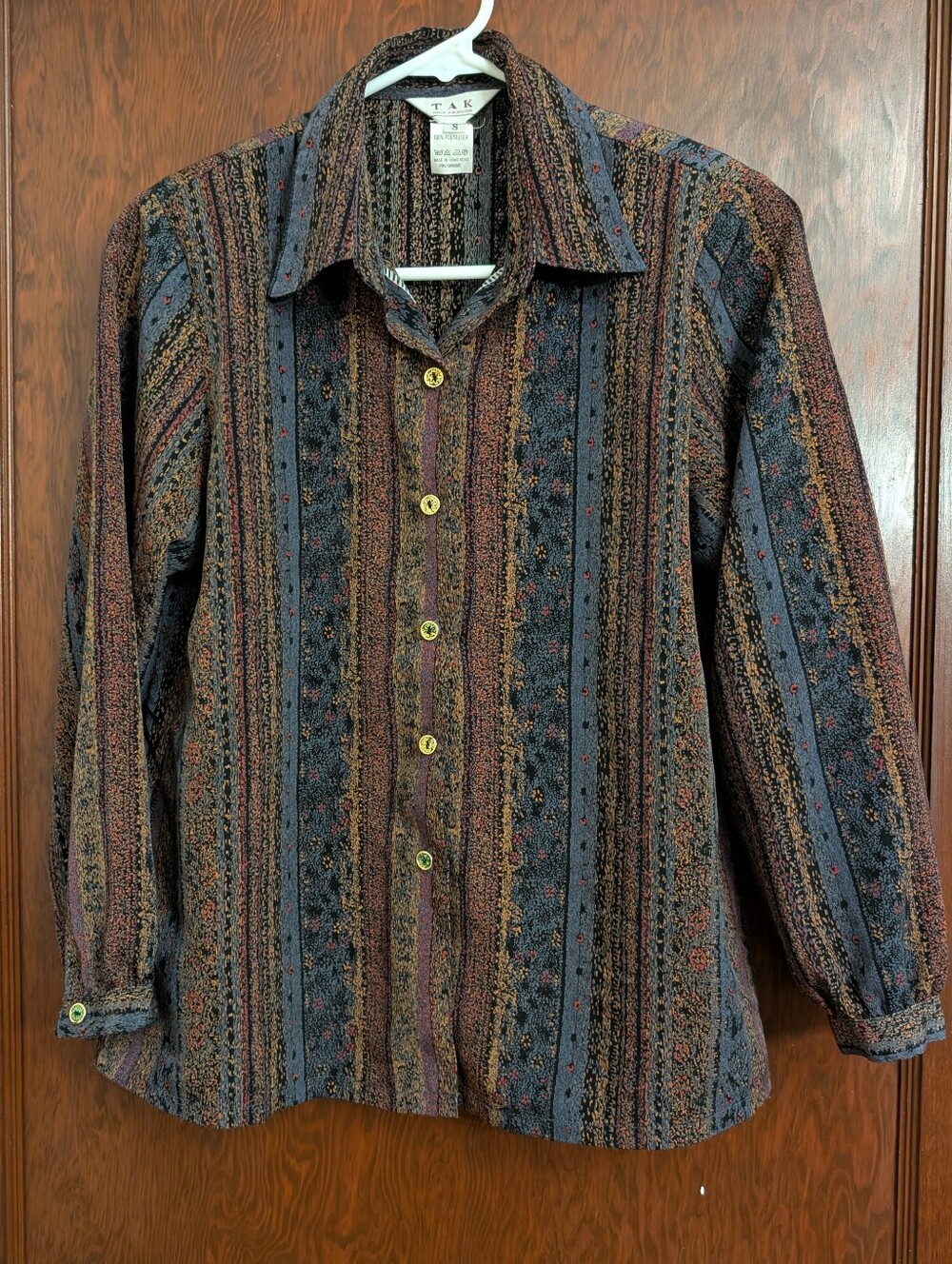 Vintage 80s Maximalist Button Down Top